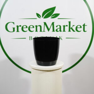 YAKUT PLASTİK SAKSI SİYAH - 21,8CM
